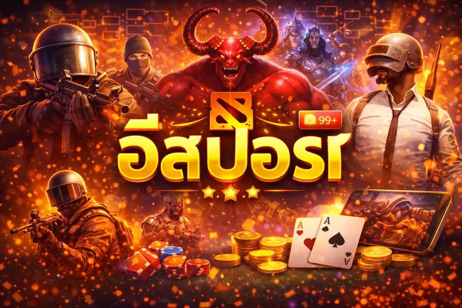 แทงอีสปอร์ตเกมยิงปืนยอดฮิต CS:GO และ PUBG Mobile ในประเทศไทย
