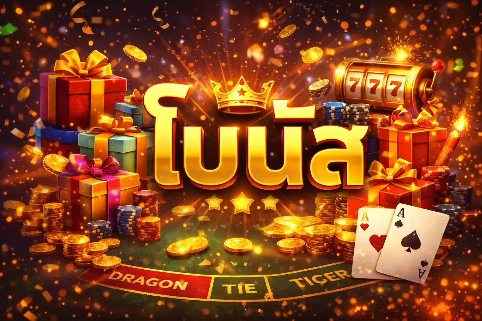 โบนัสต้อนรับคาสิโน ข้อเสนอโบนัสต้อนรับสุดคุ้มสำหรับเกมโต๊ะและสล็อตพร้อมชิปทองคำ