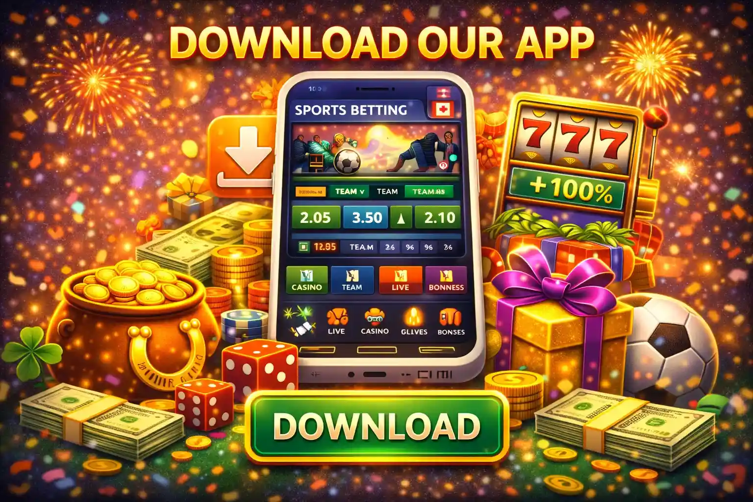 ลิงก์ดาวน์โหลดแอปพนันกีฬาและคาสิโนออนไลน์ รองรับทั้งระบบ iOS และ Android