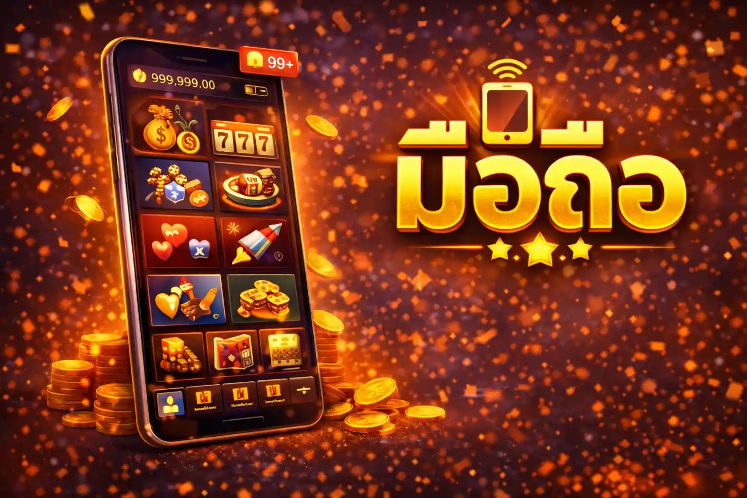 ระบบเดิมพันออนไลน์บนมือถือดีไซน์สีเข้มที่เสถียรและรวดเร็ว เล่นได้ทุกเกม